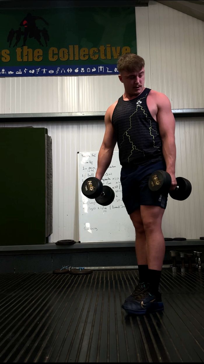 Josh Hanlon training in the gym